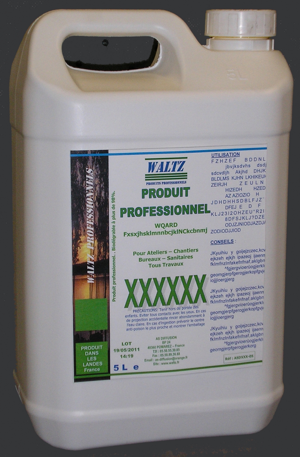 Déboucheur liquide acide PRO pour canalisations KLINLINE DBL - Bidon de 5 Litres